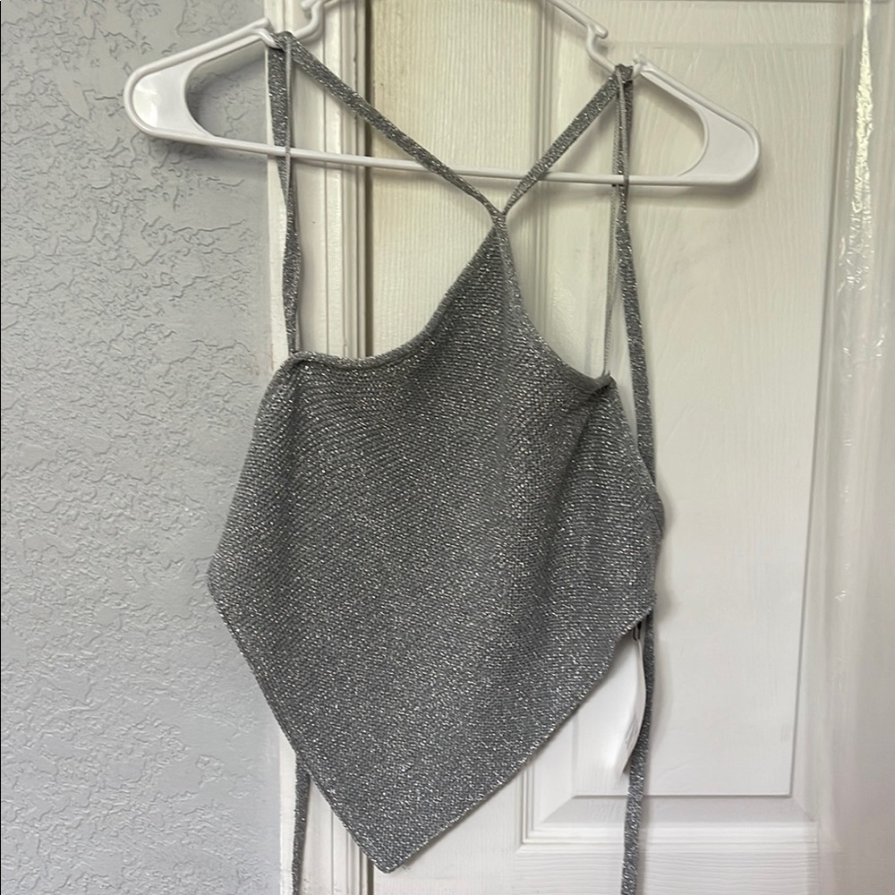 Silver Women's Top